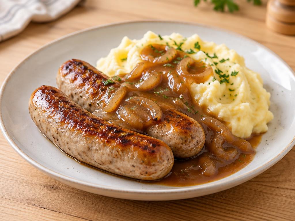 Bratwürste mit Kartoffelpüree