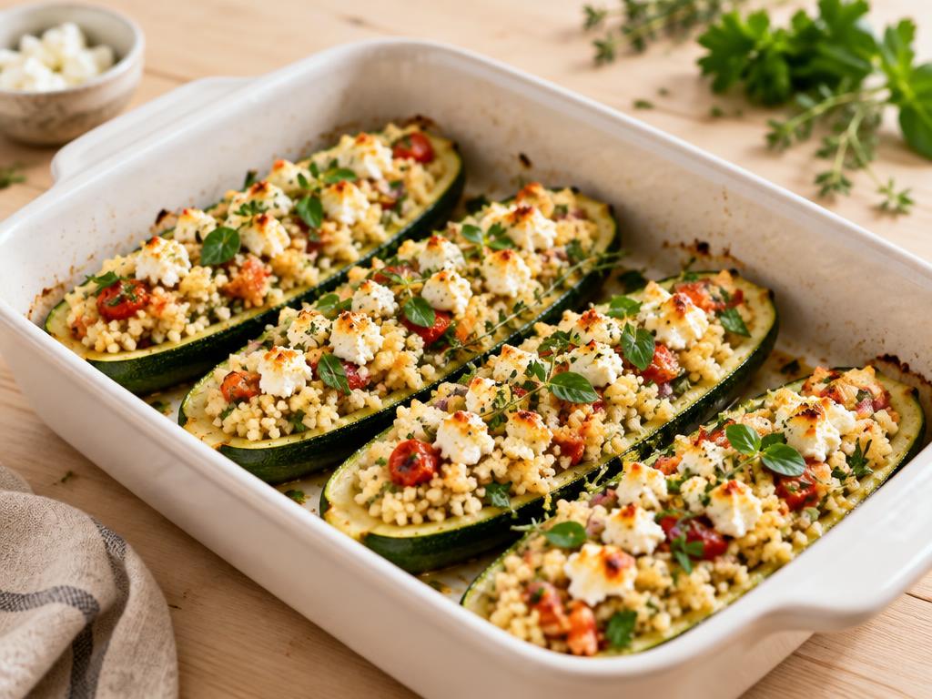 Gefüllte Zucchini