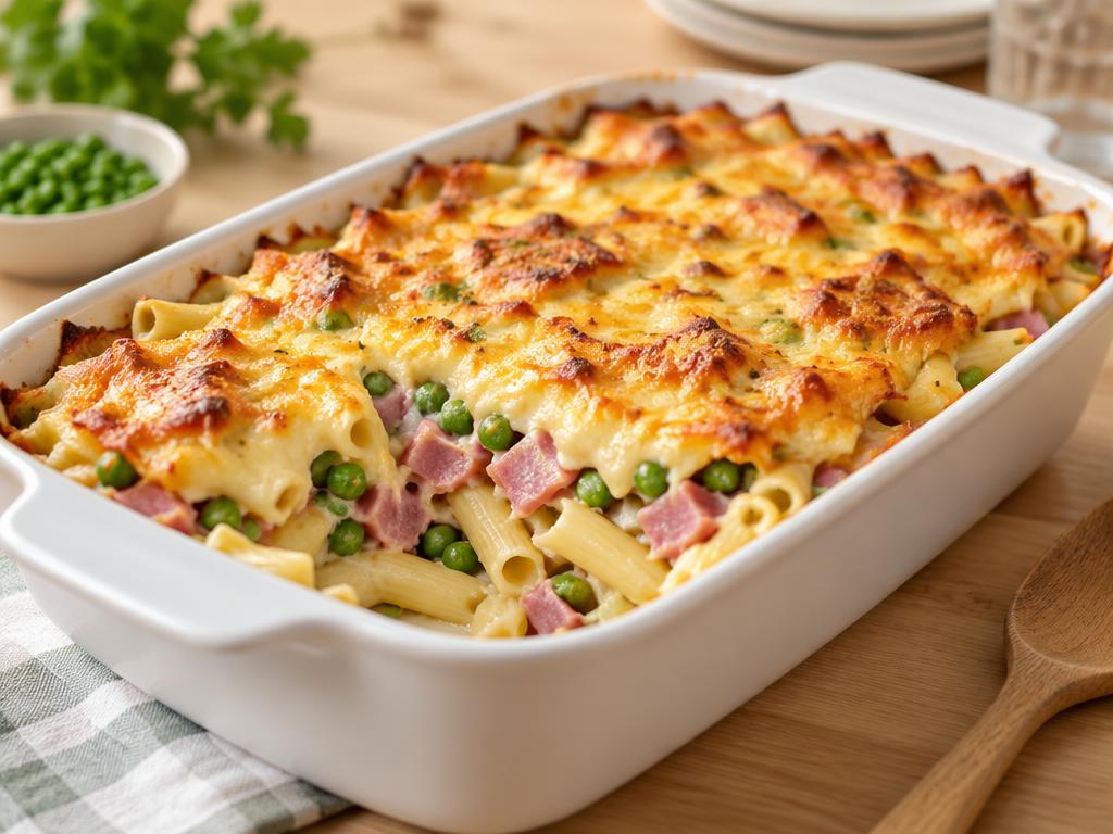 Schinken-Käse-Nudelauflauf